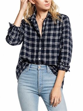 Grayson The Hero Button Down Shirt Navy Plaid Size 04/ Large